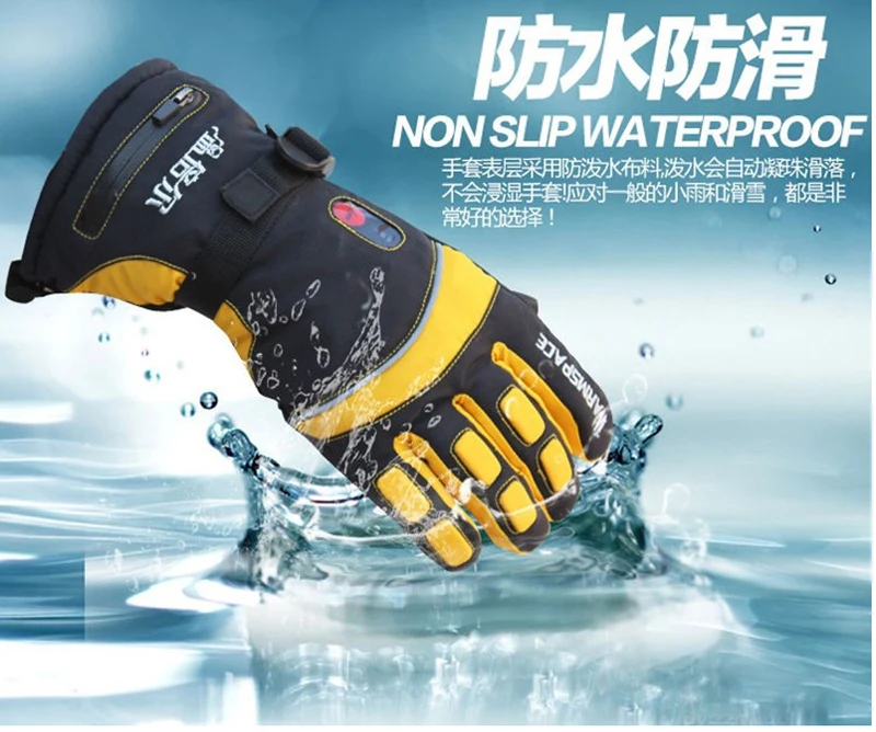 Winter Heated Gloves USB Hand Warmer Electric Thermal Gloves Rechargeable Battery Heated Gloves Cycling Bicycle Ski Gloves