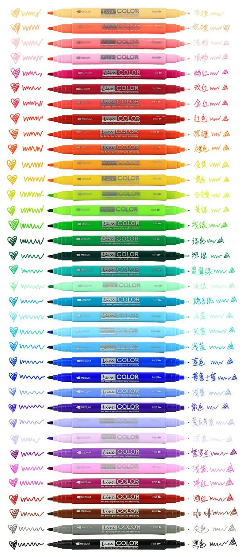 36 цветов набор двойных наконечников художественный эскиз мультяшный Маркер Маркеры маркеры, фломастеры ручки двойной Nip арт Маркер рисунок «сделай сам» ручка