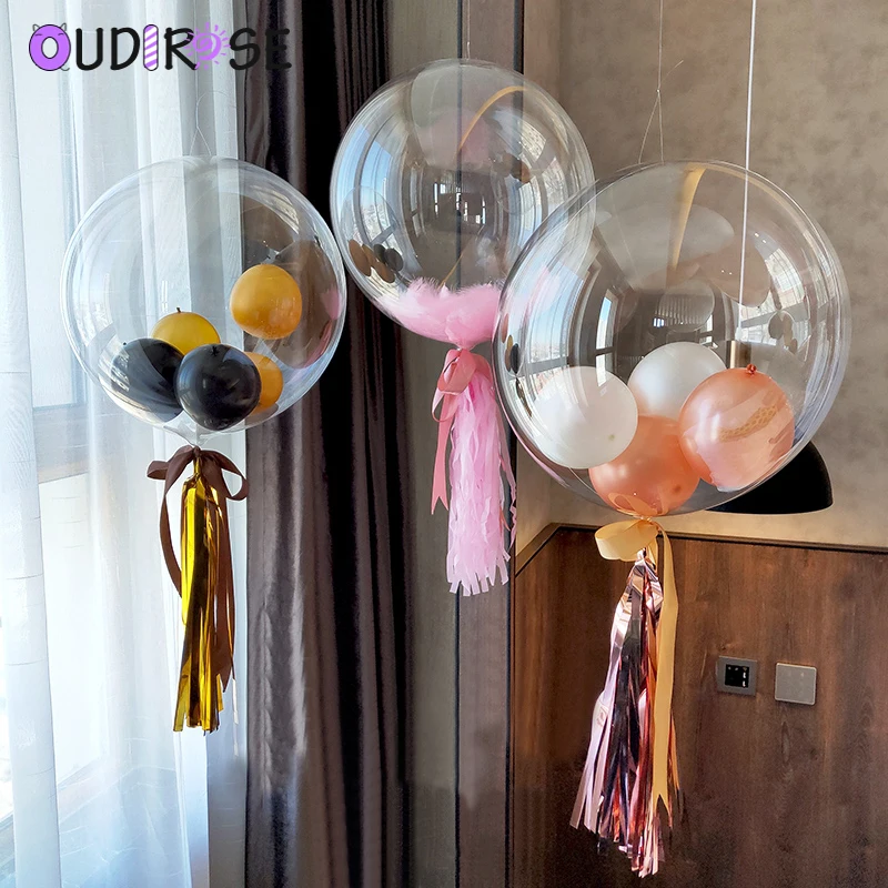 OUDIROSE 9 шт./компл. 20 дюймов латексный прозрачный шар гелиевый надувной для свадьбы