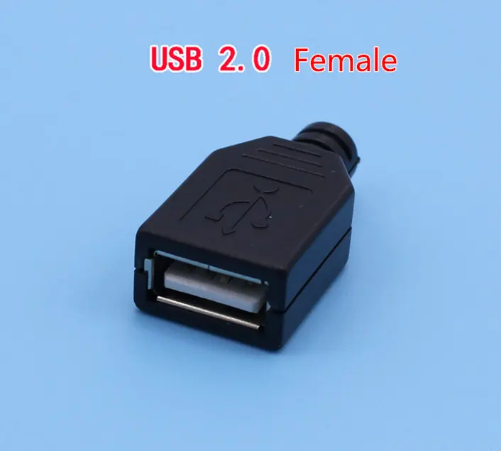 1 пара USB коннектор Мужской и Женский DIY 2,0 Micro коннекторы разъем для зарядки Micro USB вилка хвост черный пластик