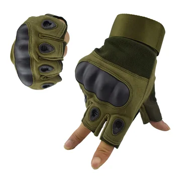 

Tactical Gloves Military Hiking Cycling Gloves Bycicle Motorcycle Fingerless Gloves Anti-skid Hard Knuckle Hunting Army Mittens