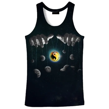 

2019 hot sale New fashion 3D men's Taiji print 9 size casual Tanktop custom-made print free shipping