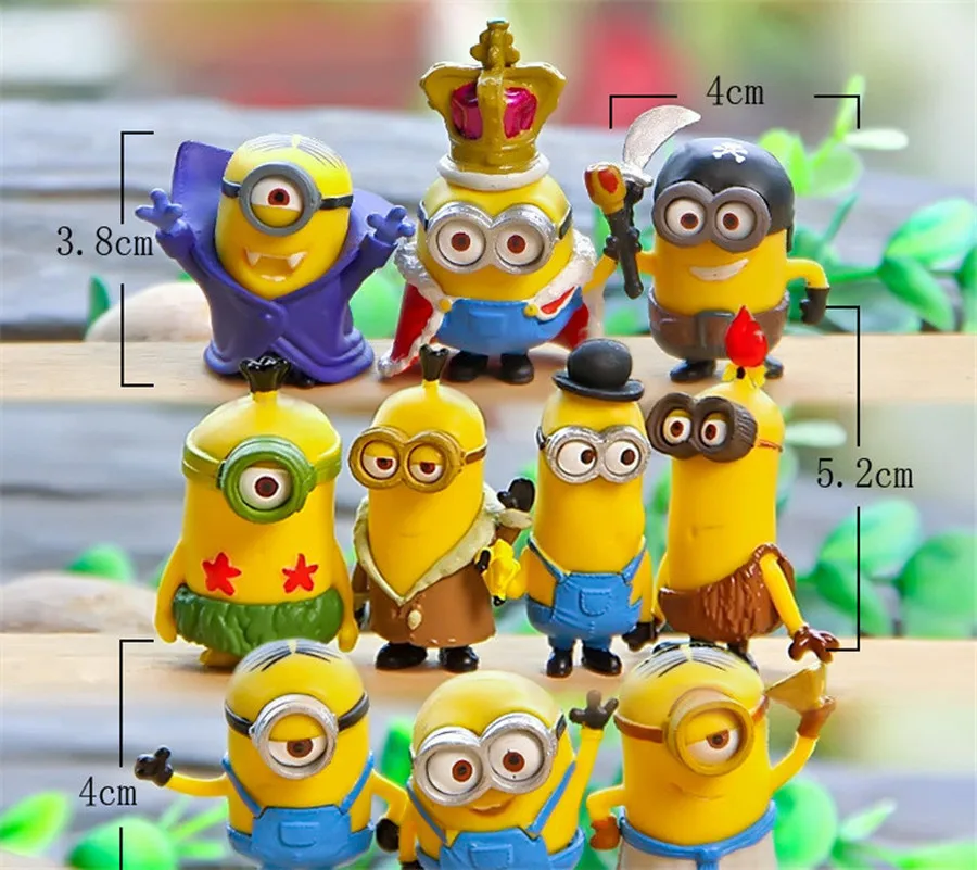 10pcsset Mini Despicable Me Minion Action Figures Minions - details about 24pcsset roblox games action figure toy 8cm collection doll toy kids xmas gift