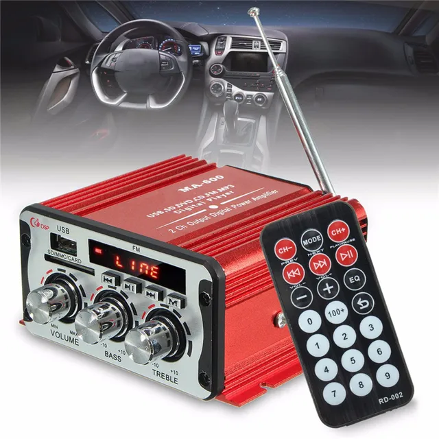 Best Offers 2 Channel Hi-Fi 12V Mini Auto Car Power Amplifier Stereo Audio Amplifier Support DVD MP3 SD AUX for Car Motorcycle Boat Home Best Offers 2 Channel Hi-Fi 12V Mini Auto Car Power Amplifier Stereo Audio Amplifier Support DVD MP3 SD AUX for Car Motorcycle Boat Home