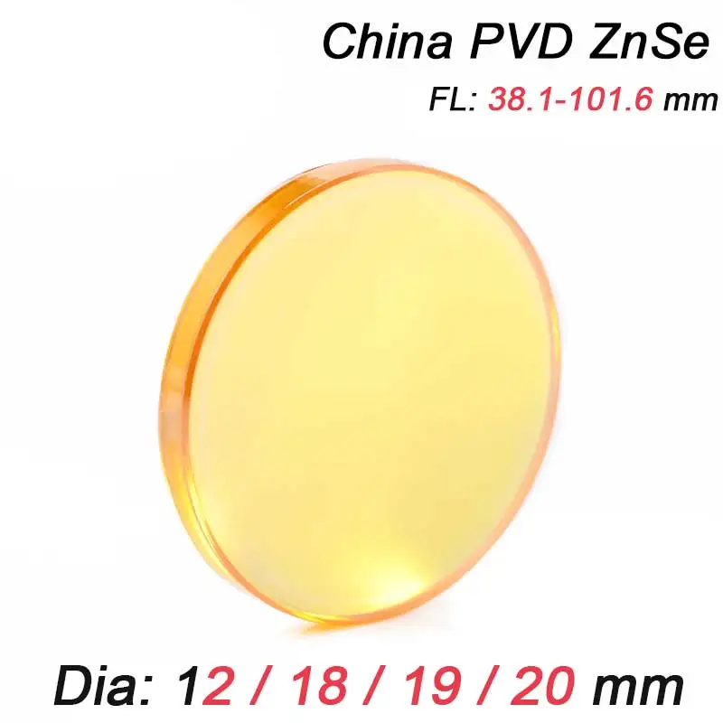 

CO2 China ZnSe Focus Lens Dia. 12 18 19 20 mm for Laser Engraving Cutting Machine FL50.8 63.5 76.2 101.6mm