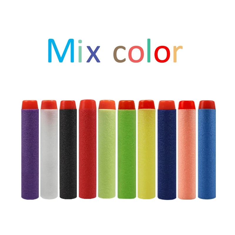 

100pcs Mix Color Refill Bullets Dart For Elite Series Blasters Refill Soft Bullet Toy Gun