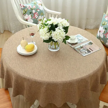 Modern Decorative round tablecloth Home Kitchen Table Cloths Party Banquet Dining solid color Home decoration