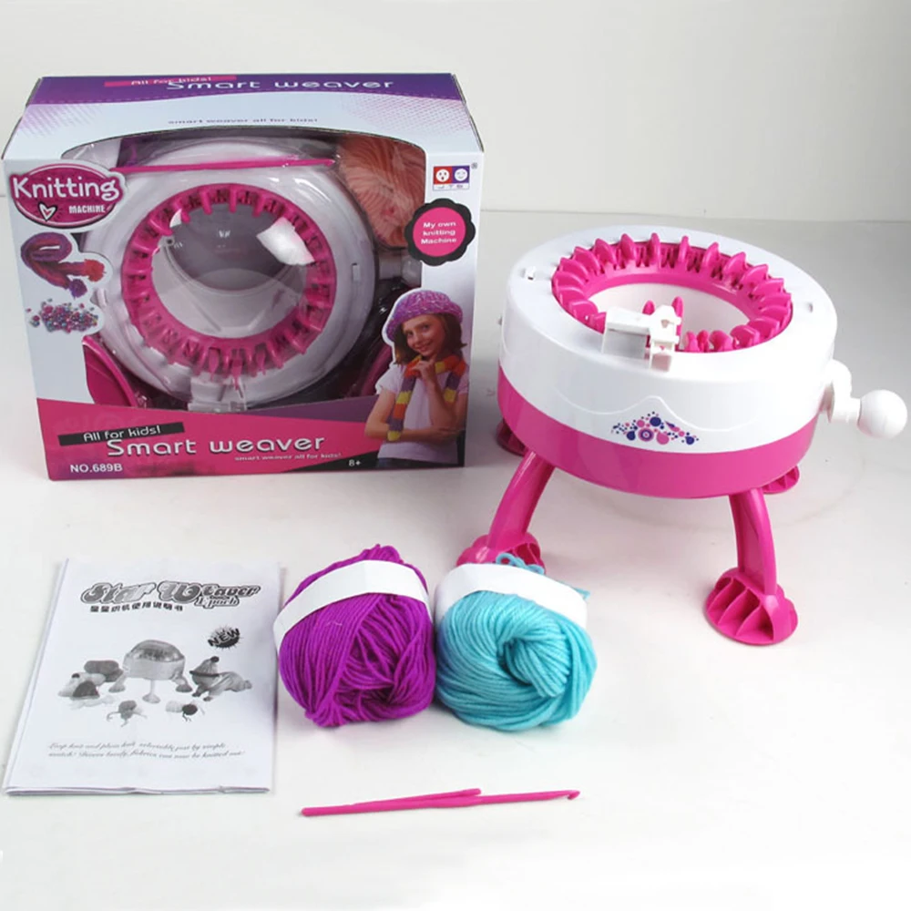 

Novel Plastic Needle Sewing Tool Girl DIY Hand-Knitted Machine Scarf Hat Children Knitting Machine Pretend Play Toys