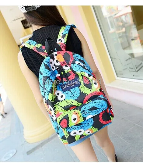 Free Shipping Fashion New Design Colorful Flag Canvas Girl School Bag Boy Backpack | Багаж и сумки