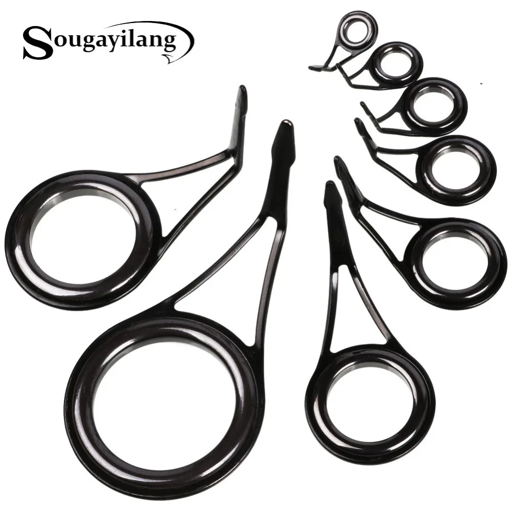 Sougayilang 75pcs/box Fishing Rod Rings 8 Sizes Stainless Steel