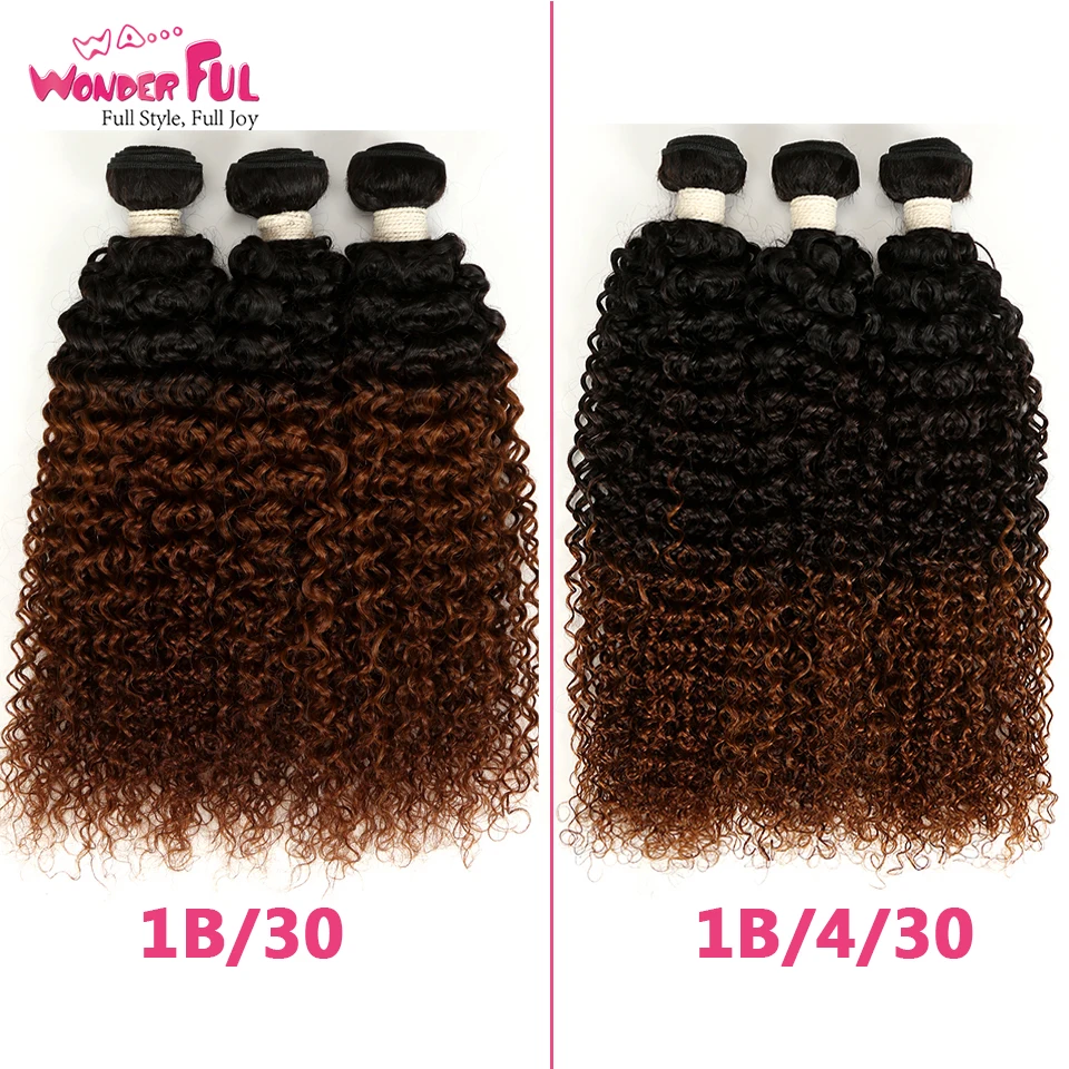 Ombre Brazilian Hair Bundles Kinky Curly Human Hair Extensions 8A Ombre Hair Bundles Natural/#1B/#4/#27/#30/99J 1/3/4 Bundles Ombre Brazilian Hair Bundles Kinky Curly Human Hair Extensions 8A Ombre Hair Bundles Natural/#1B/#4/#27/#30/99J 1/3/4 Bundles