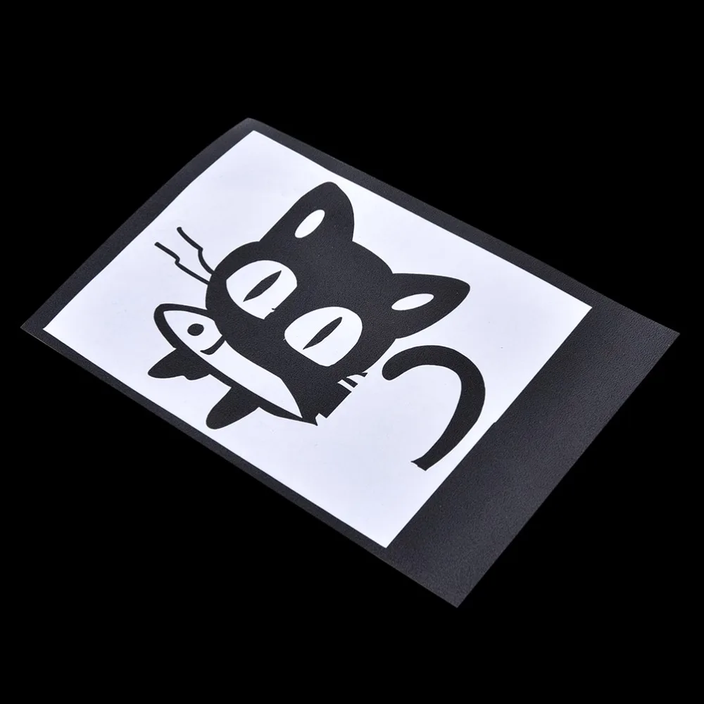 Kucing Ikan Panel Saklar Stiker Lucu Kartun Pet Cat Dinding Stiker