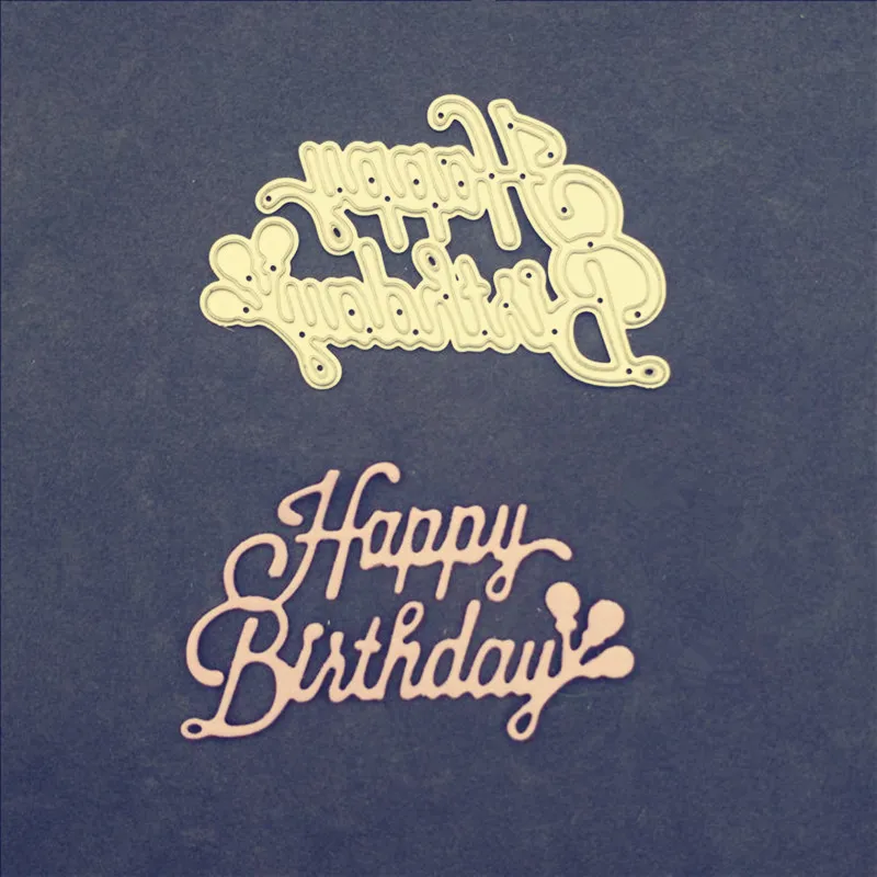 

Patty Happy Birthday Metal Cutting Dies Stencil Embossing Scrapbooking Paper Card Making DIY Photo Album Decor Party Gift Craft