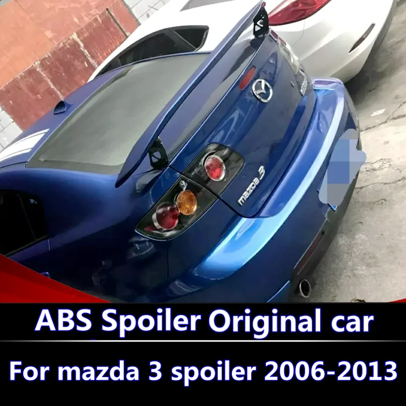 Для Mazda 3 2006 2007 2008 2009 2010 2011 2012 2013 спойлер высокого качества ABS Материал заднего крыла первоклассника Цвет задний спойлер