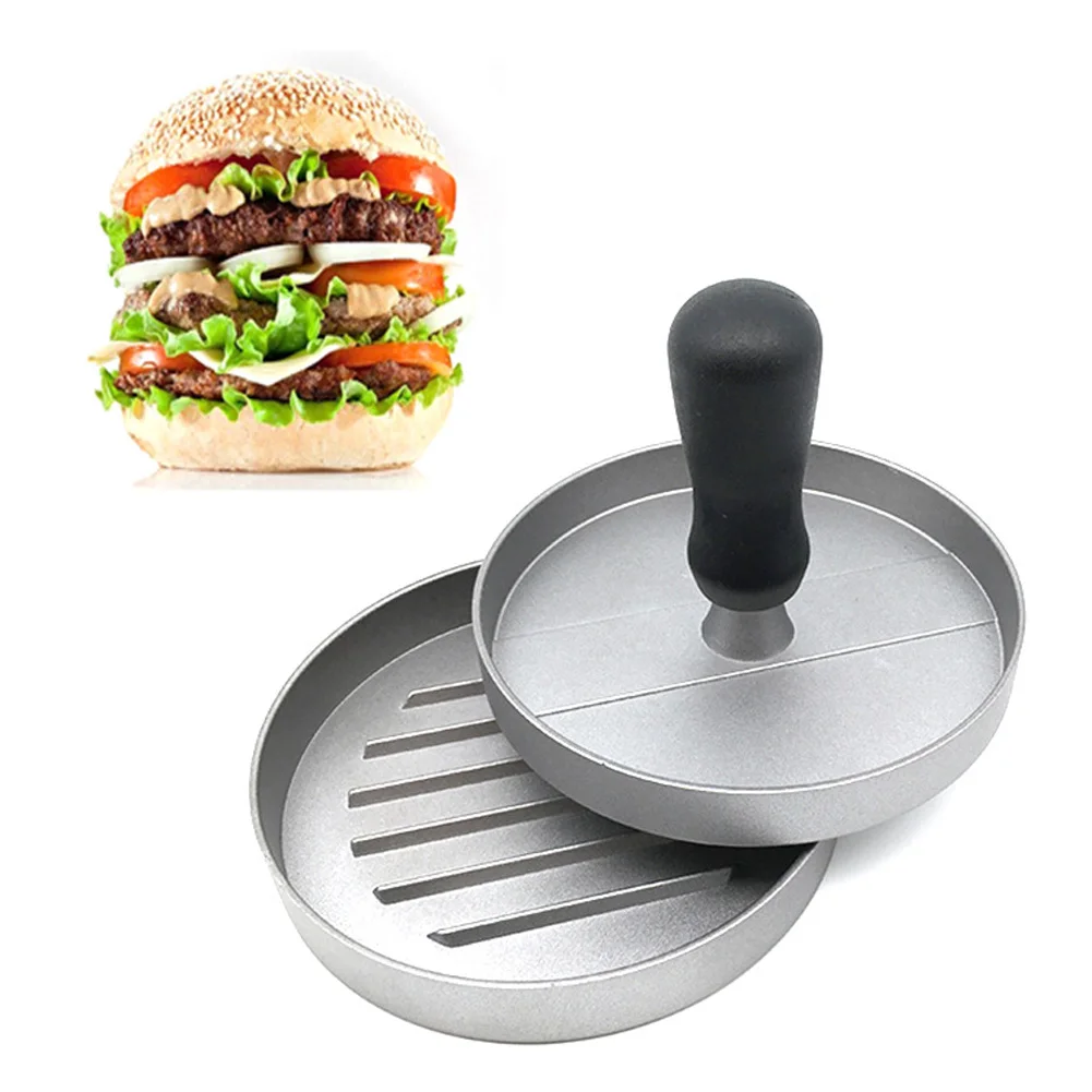 

Meijuner Round Shape Hamburger Press Aluminum Alloy 11 cm Hamburger Meat Beef Grill Burger Press Patty Maker Mold Dropshipping
