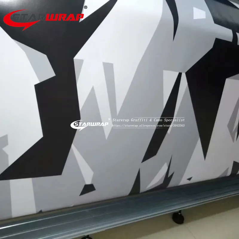 Star wrap черный белый серый большой камуфляж винил снег наклейка покрытие на автомобиль ubran Камуфляж для автомобиля стикер с воздушным пузырьком бесплатно