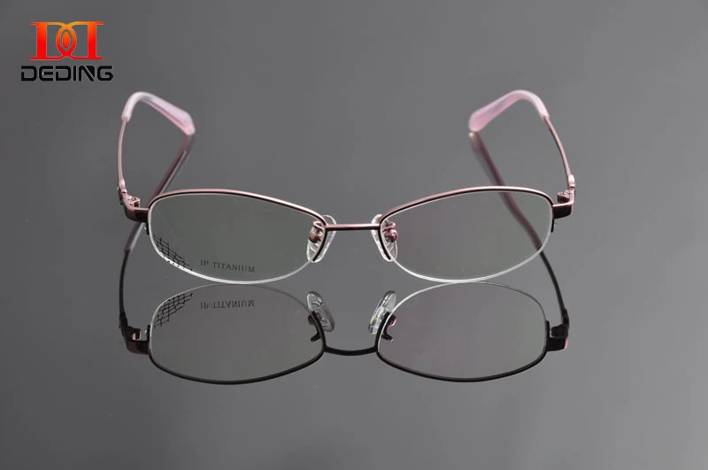 DEDING, женские титановые оптические очки для близорукости, высокое качество, полуободок, титановая оправа для очков, Oculos de Grau Feminino DD0950