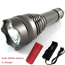 Powerful CREE XM-L2/T6 LED Flashlight 5 Modes Diving Lanterna LED Tactical Torch with 26650 Rechargeable Battery & Charger uniquefire uf 1405 940nm ir flashlight portable rechargeable 3 modes led flashlight lanterna torch one slot charger