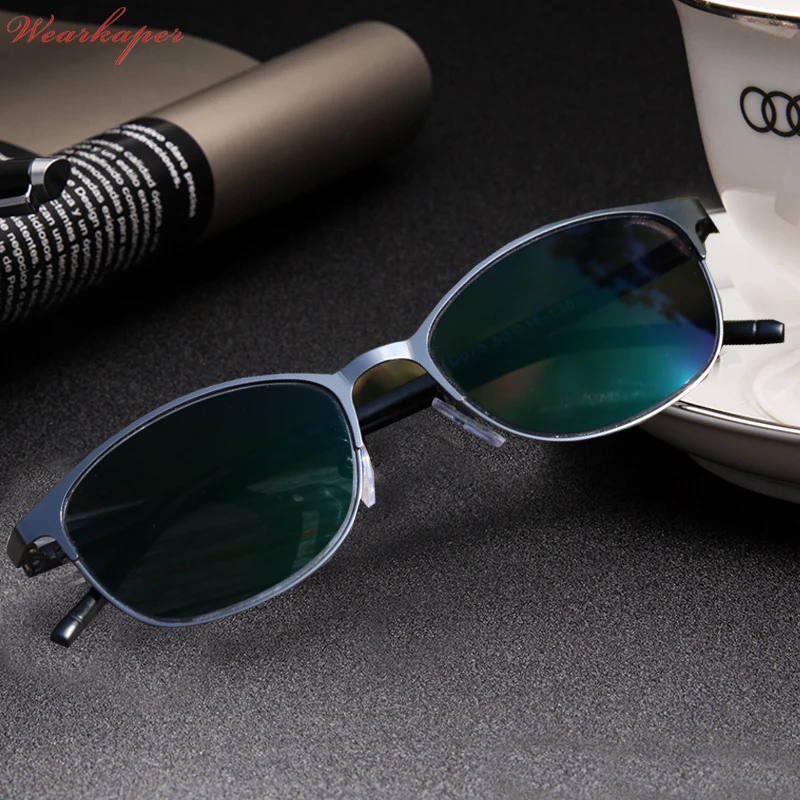 

WEARKAPER Titanium Alloy Sun glasses Transition Photochromic Reading Glasses Men Hyperopia Presbyopia diopters Presbyopia Glasse