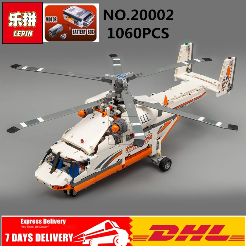 

Lepin 20002 Heavy Lift Legoing 42052 Helicopter Technic Plane Building Bricks Blocks Set New Year Gift Kid Toys for Children Boy