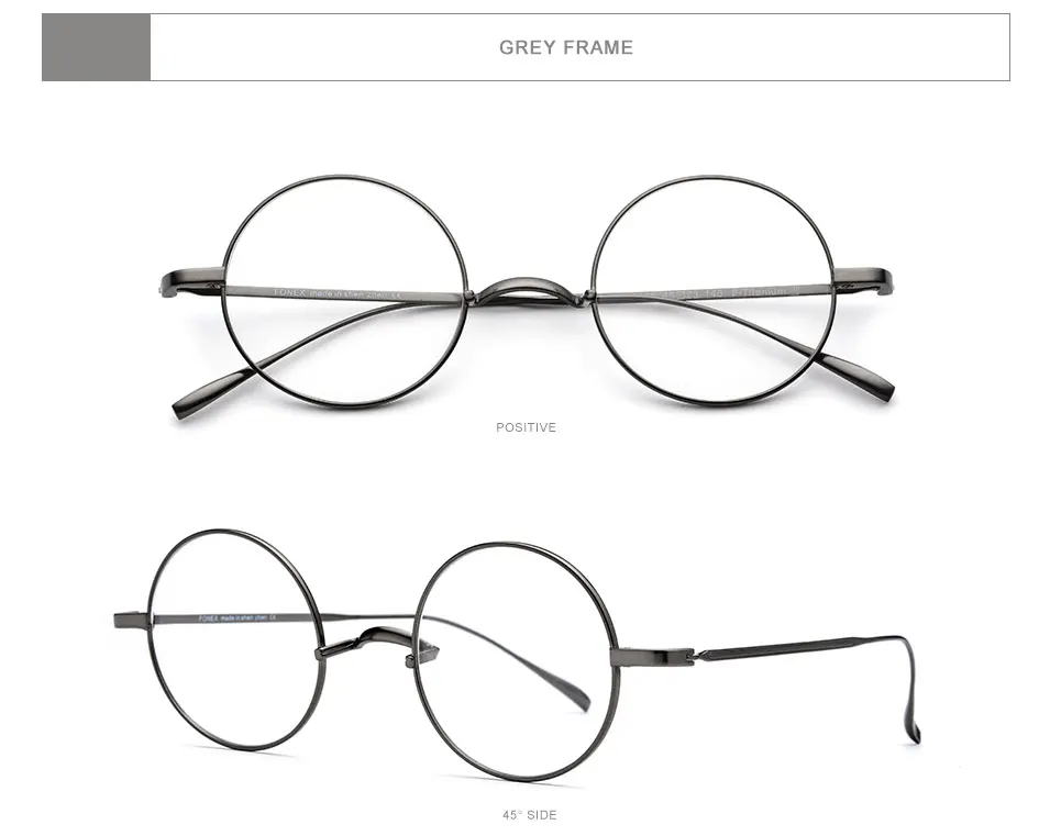 B титановая оправа для очков, мужские, ультралегкие маленькие круглые очки для близорукости, оправа для очков по рецепту, женские винтажные очки 9120