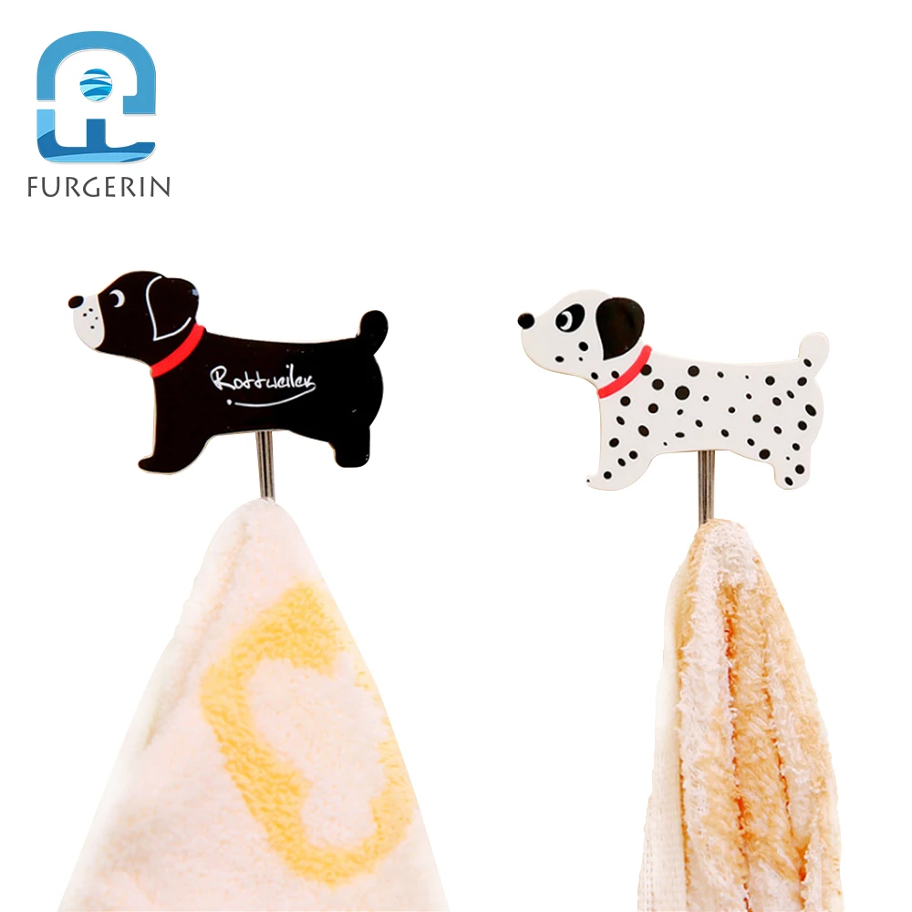 FURGERIN 4 шт. настенный крючок для ключей в форме собаки настенные крючки полотенец