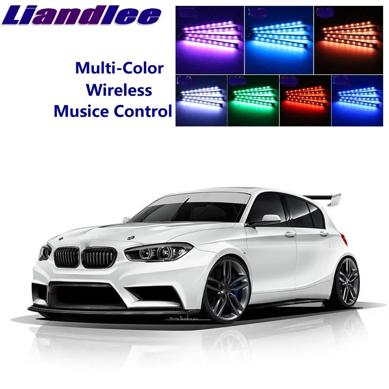 LiandLee Car Glow Interior Floor Decorative Atmosphere Seats Accent Ambient Neon light For BMW 1 M1 E87 E81 E82 E83 F20 F21
