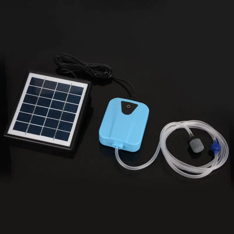 Солнечный водонепроницаемый USB кислородный аэратор, воздушный насос, кислород для наружного бассейна, пруда, аквариума, аквариума, воды, кислородный насос, пруд - Цвет: Синий