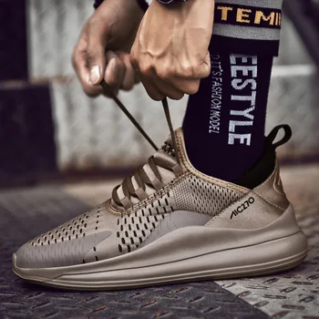 

2019 Outdoor Sneakers Comfortable Lace-up Durable Jogging Sneakers Fashion Mesh Sneakers Zapatillas Hombre Deportiva