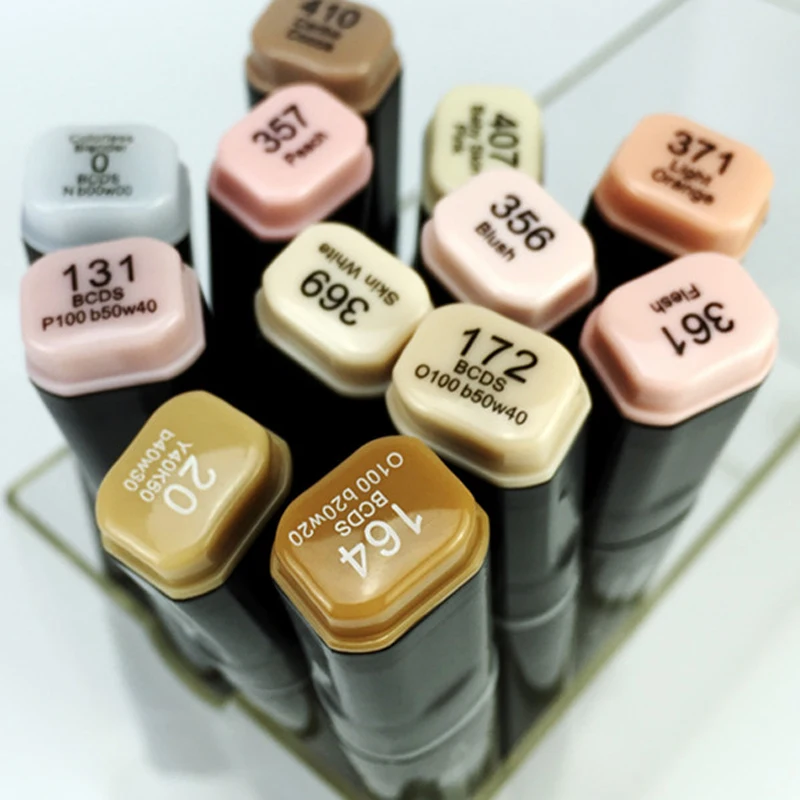 Finecolour EF102 цветные скетч маркеры Двойные мягкие кисти профессиональные