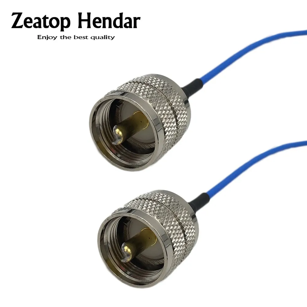 10Pcs UHF PL259 Male Jack to UHF Male Plug RF Coaxial RG316 Blue Cable