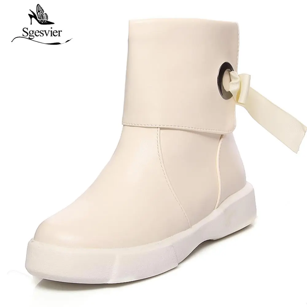 

Sgesvier New Fashion Women Snow Boots Ankle Winter Female Casual boots Platform Woman Round Toe Boots Comfortable Shoes OX907