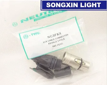 

10Pcs/lot NEUTR1K 5PCS NC3MXX & 5PCS NC3FXX Male and female A set 3 Pin XLR Connector with!