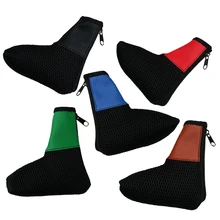 Golf Head Cover Mesh Blade Golf Putter Cover for Golf Club Outdoor Training 13.5x13.5cm Black/ Blue/Green/Red/Brown