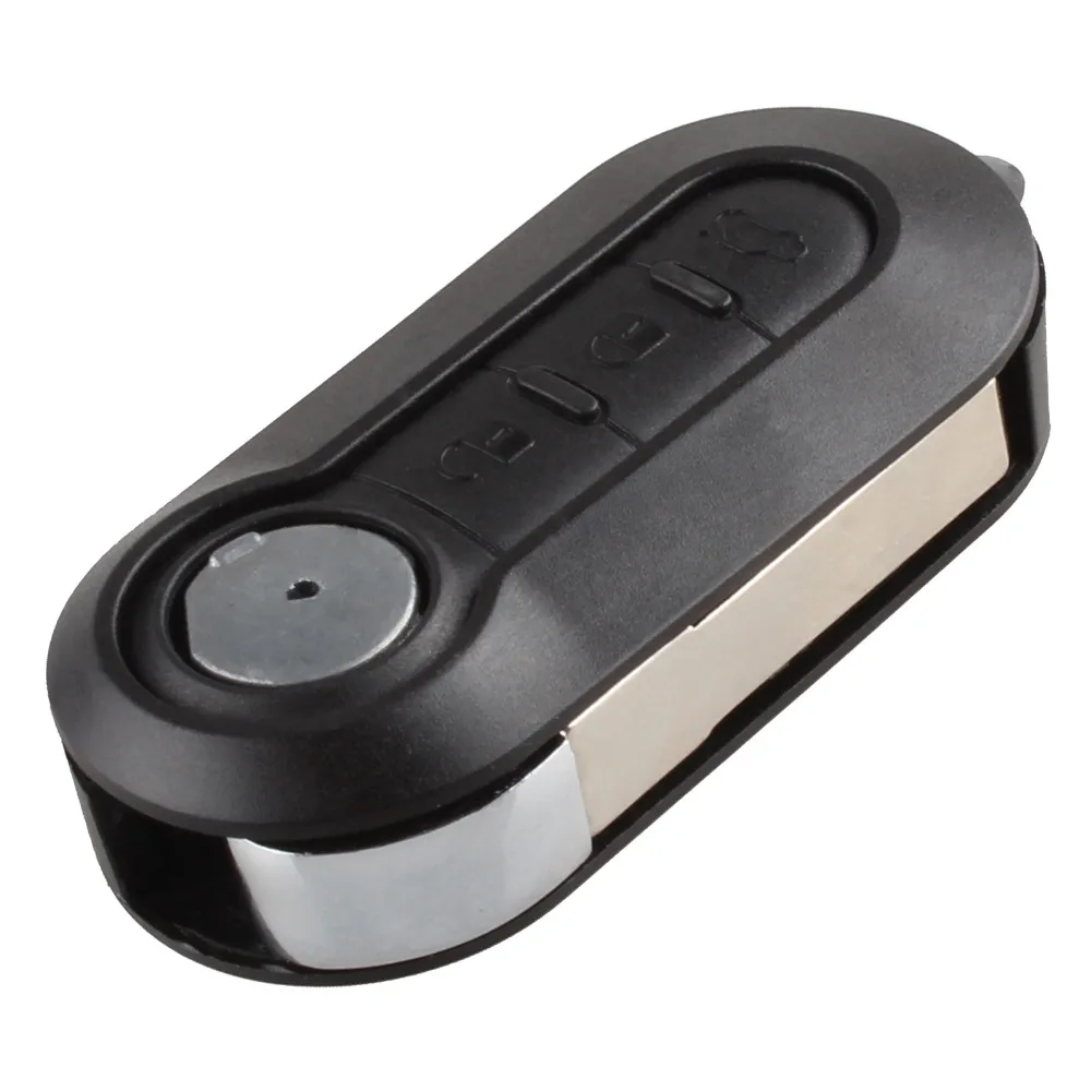 

3 Buttons Car Flip Remote Key COMBO Case Shell Cover For FIAT 500 Panda Punto Bravo Car Alarm Keyless Entry Fob Black Red