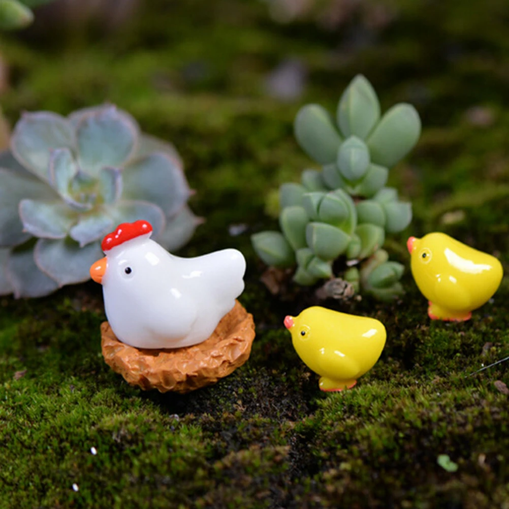 Flatback Resine ремесло микро куриные яйца фигурки, миниатюры Сад бонсай Террариум декор для микро-ландшафта