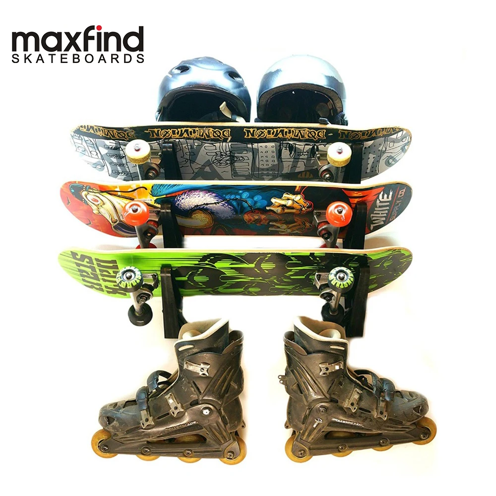 Maxfind стойка для скейтборда для 3 досок для хранения вашей доски