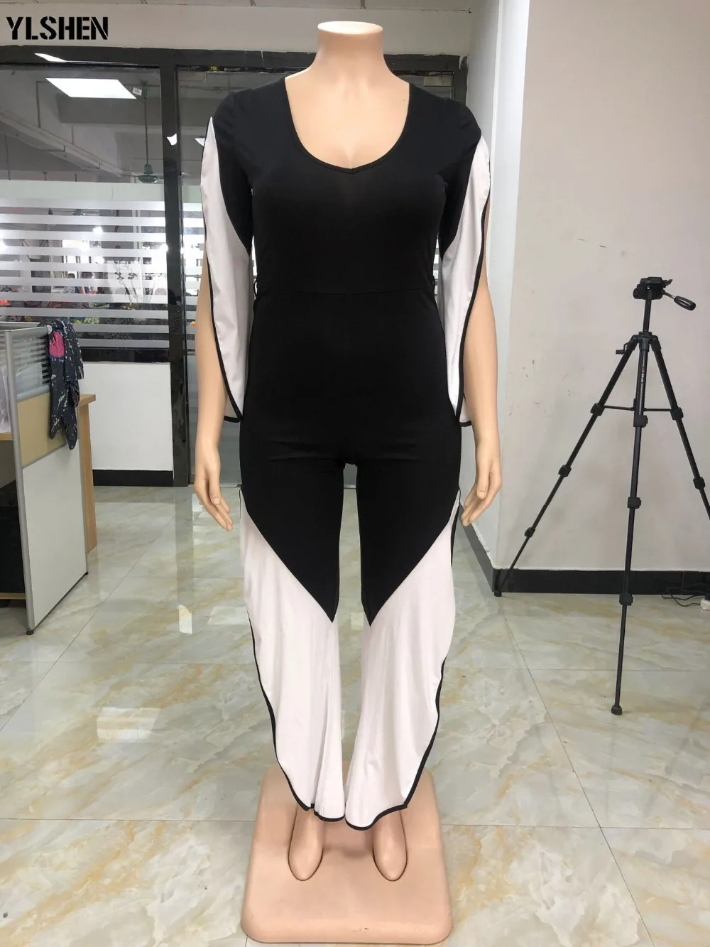 2019 Summer African Jumpsuit Sexy High Waist Split Ladies Jumpsuits Plus Size African Dresses for Women Dashiki Clothes Outfits 05