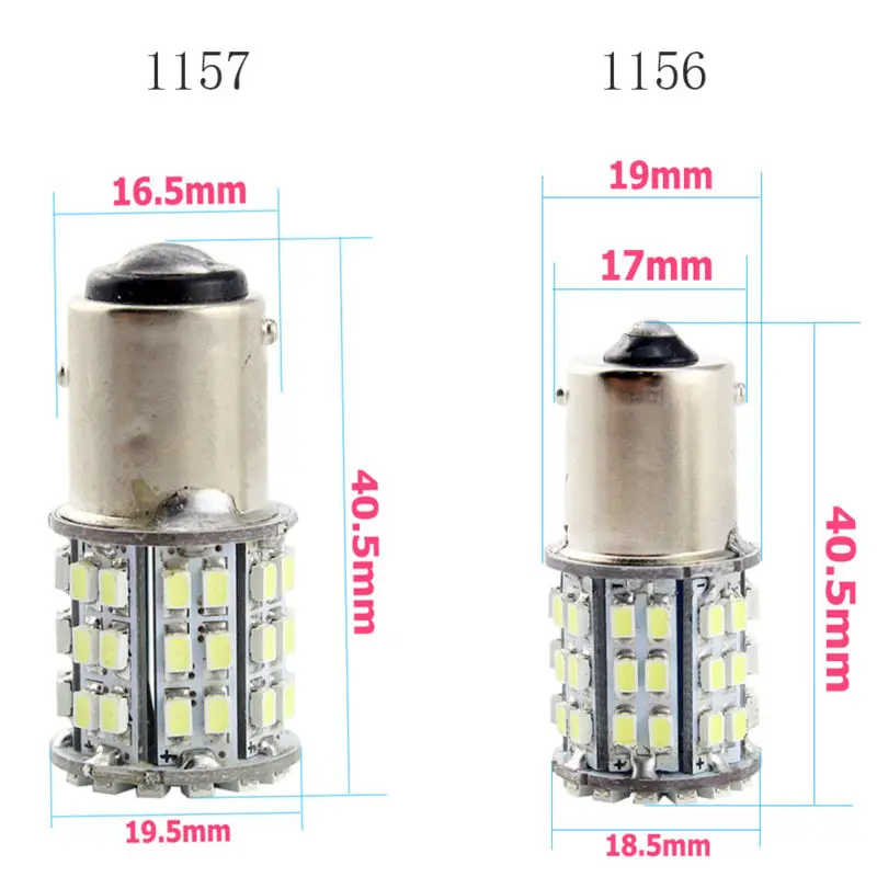 50X S25 BA15S 1156 1157 BAY15D 1206 64 SMD Поворотный Светильник Авто габаритный фонарь стоп-сигнала Break светильник указателя поворота