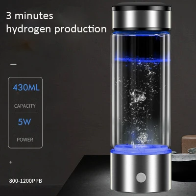 Tanie Bogaty w wodór butelka wody alkaliczny Generator jonizatora zdrowy Anti Aging USB akumulator filtr do wody inteligentny kubek