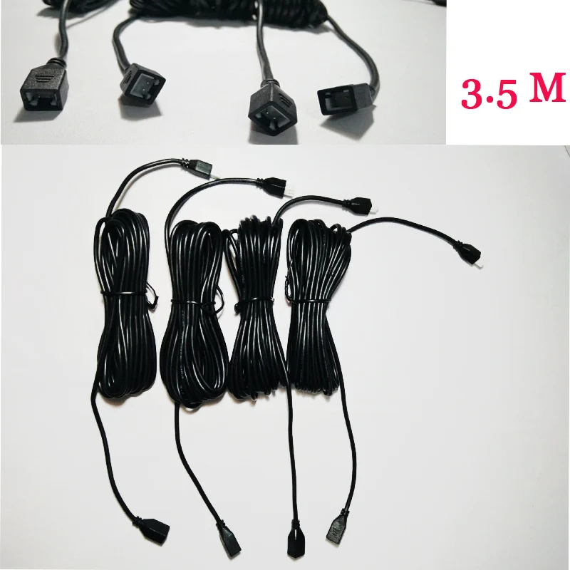 

4pcs/Lot 3.5m cables Reversing radar extend Extension cables for Parking Sensors parking assistance