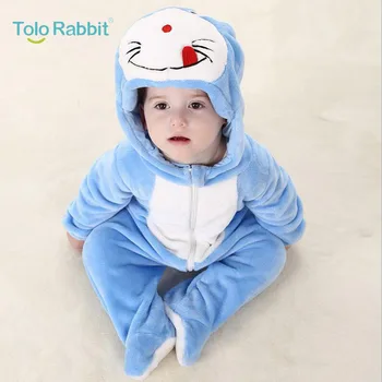 

Sping Autumn Doraemon Cartoon design newborn baby romper baby clothing baby boy Jumpsuits roupas de bebe roupas meninos C998