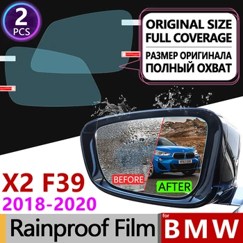 

for BMW X2 F39 2018 2019 2020 Full Cover Anti Fog Film Rearview Mirror Rainproof Clear Soft Anti-Fog Films Clean Car Accessories