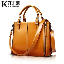 100% Genuine leather Women handbags 2019 New Fashion Handbag Brown Women Bag Vintage Messenger Bag Office Ladie Briefcase vintage ladies handbag 2018 new autumn and winter bag genuine leather roses floral zipper messenger bag fashion handbags