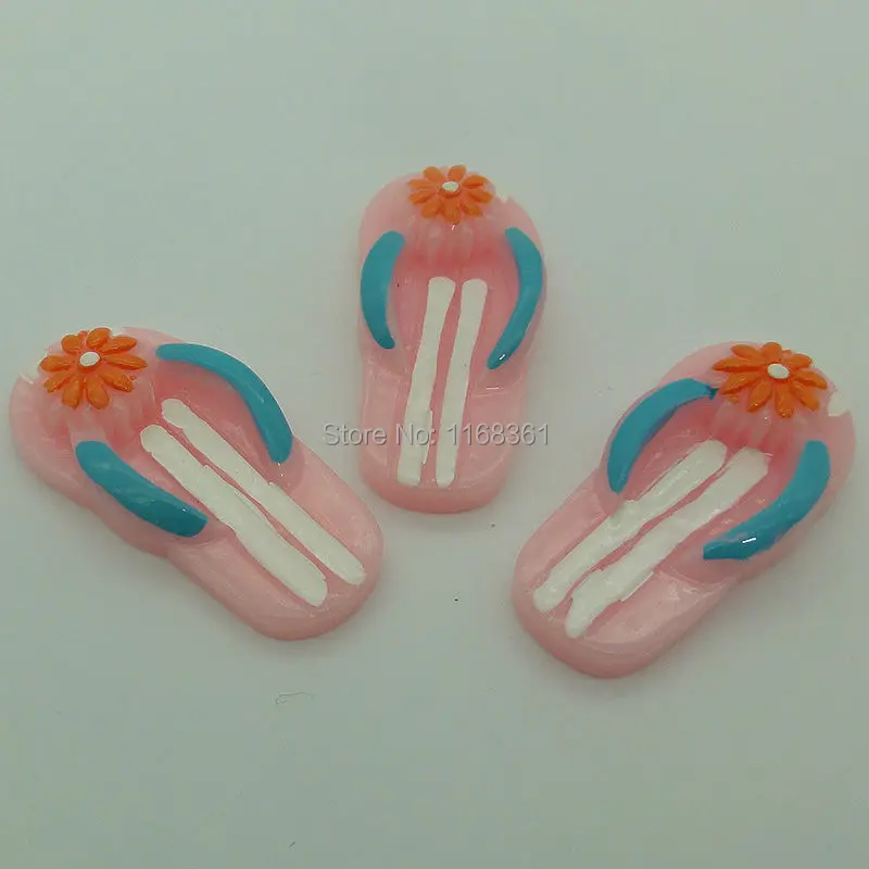 1pcs/lot resin flat back Halloween flower slipper 36mm Cabochons Scrapbooking Hair Bow DIY Christmas decration C110-3