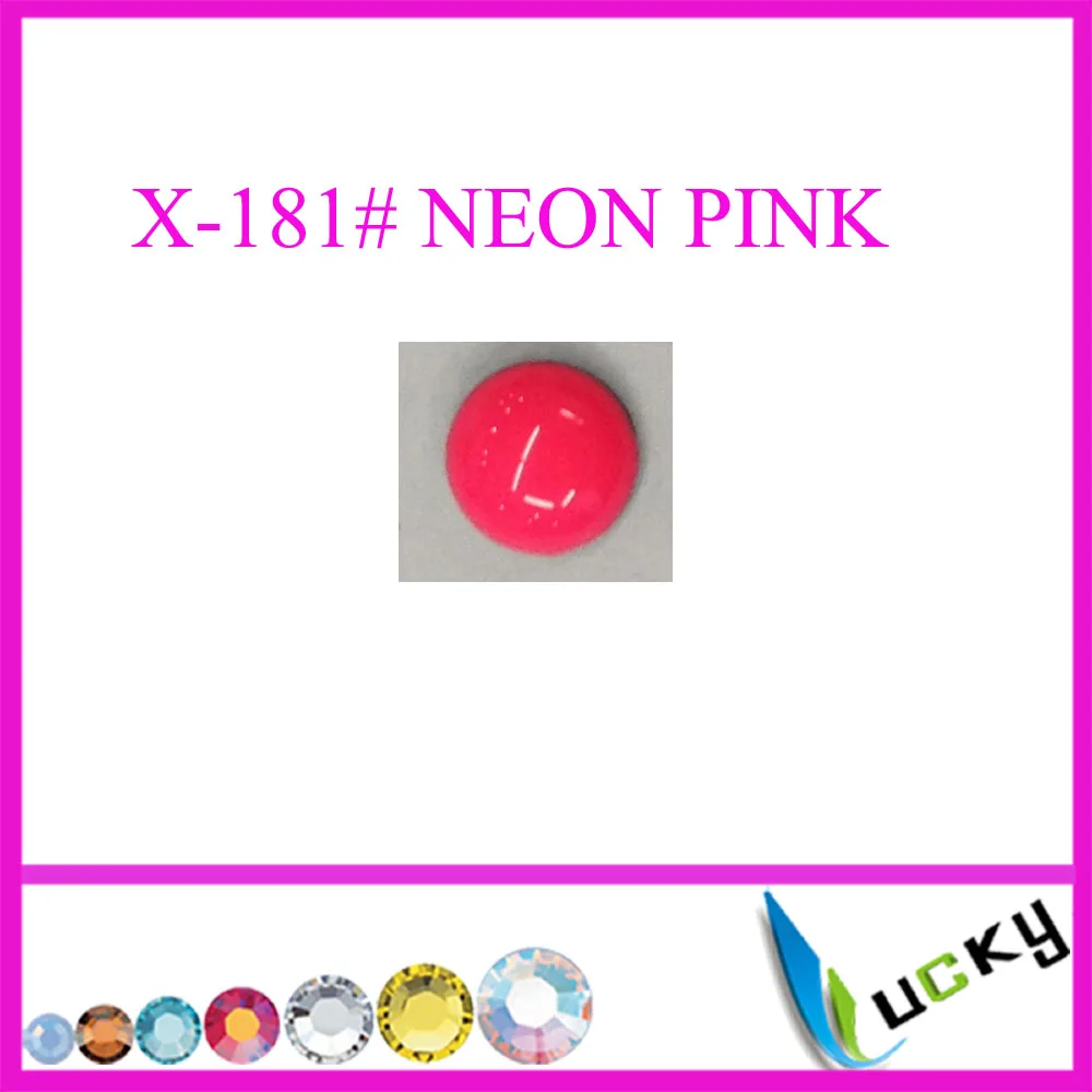 4320 шт 3 мм полукруглый корректирующий эпоксидный плоский перламутровый неоновый розовый - Цвет: neon pink