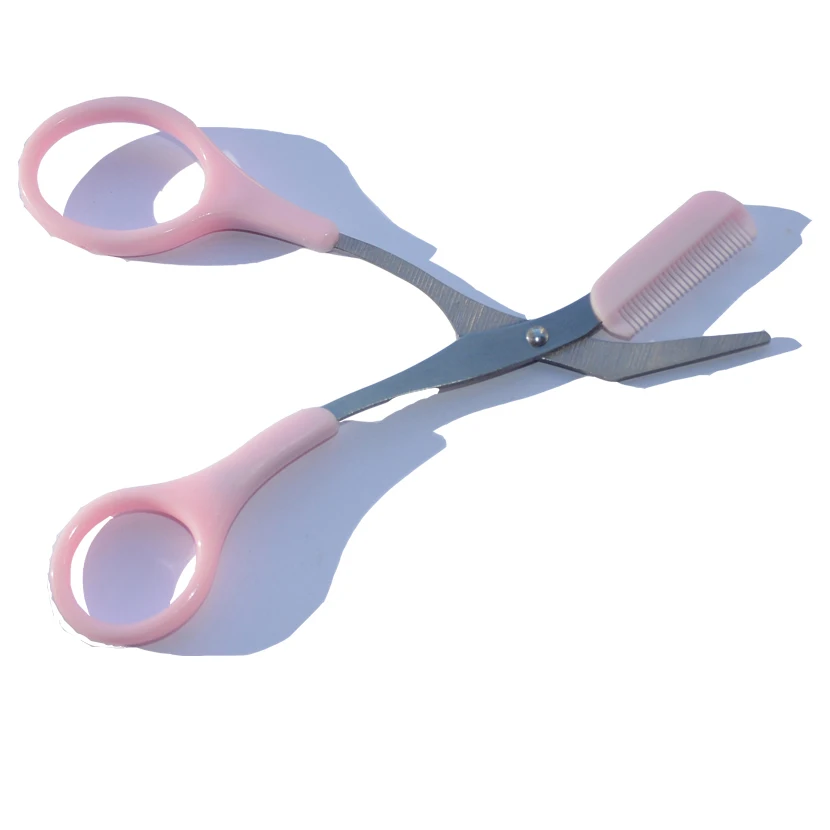 

1pcs Stainless Steel Eyebrow Trimmer Scissors Comb Eyelash Scissors Clips Shaping Eyebrow Razor Grooming Peine ceja tijeras pein