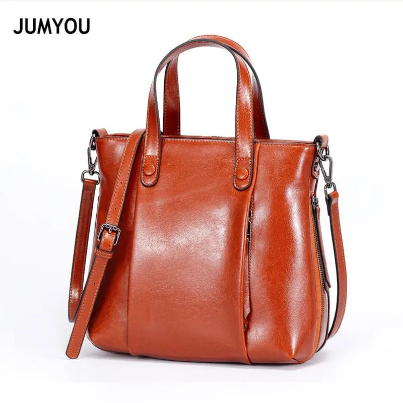 

2018 Autumn And Winter New Split Leather Ladies Tote Bags Females Handbags Casual European and American Fashion Women Shoulder