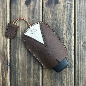 

New Car Key Holder Real Cowhide Genuine Leather Men Women Wallets Organizer Bag Keychain Cover Pocket Funny Cute Gifts Handmade