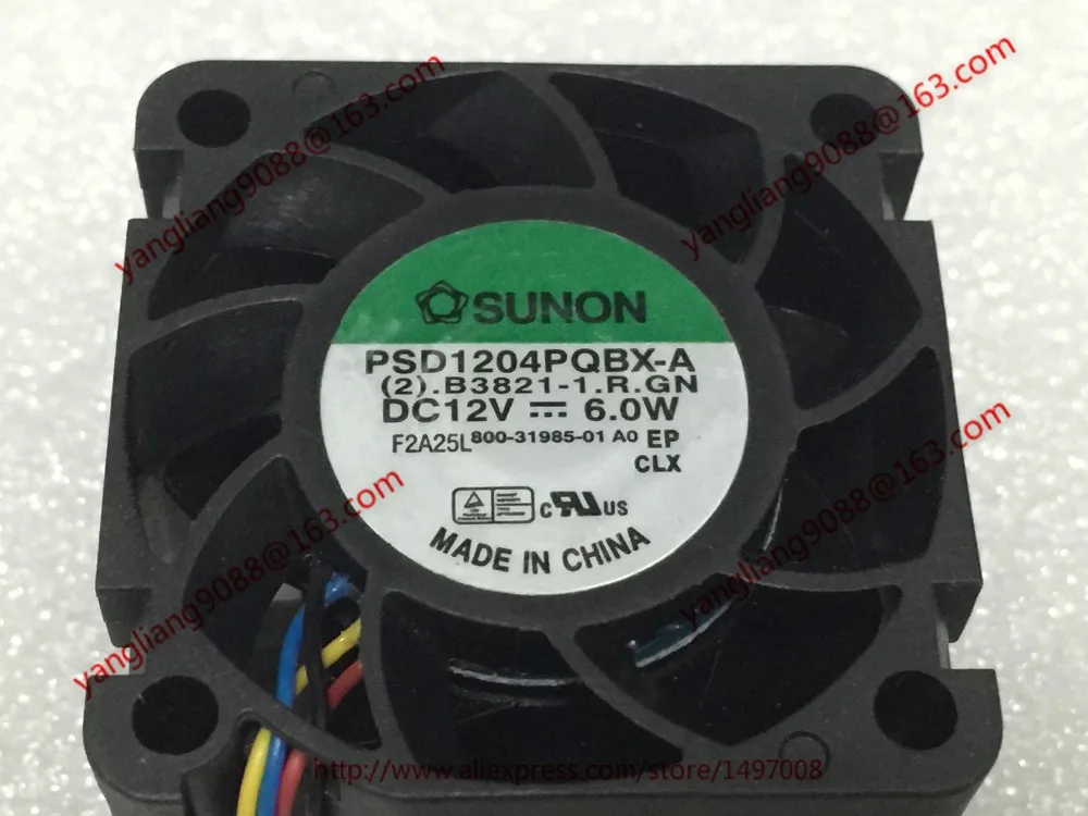 SUNON PSD1204PQBX A (2).B3821 1.R.GN DC 12V 6 0 W 40x40x28mm вентилятор охлаждения сервера|square fan|server fanfan 12v
